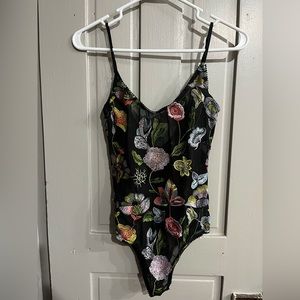 Honey Punch - Embroidered Bodysuit - Sz S
